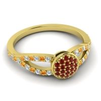 Statement Floral Pave Mudrita Ring