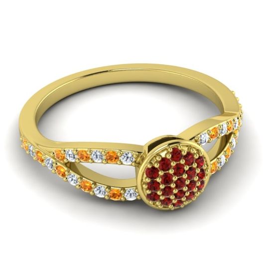 Statement Floral Pave Mudrita Ring