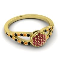 Statement Floral Pave Mudrita Ring
