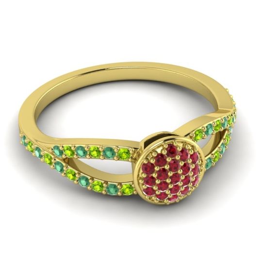 Statement Floral Pave Mudrita Ring