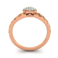 Statement Floral Pave Mudrita Ring