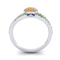 Statement Floral Pave Mudrita Ring