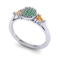 Statement Floral Pave Citi Ring