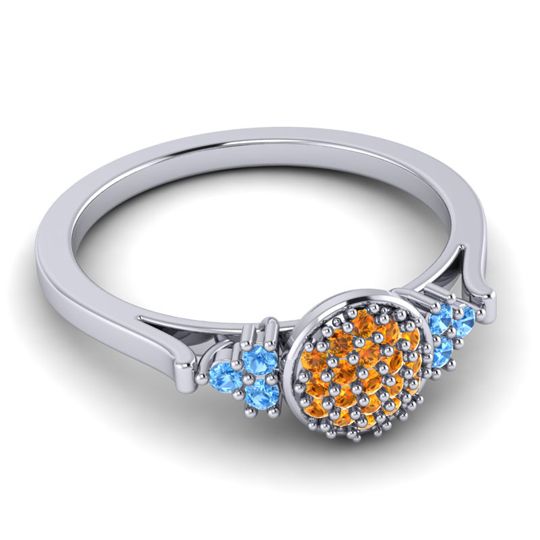 Statement Floral Pave Citi Ring