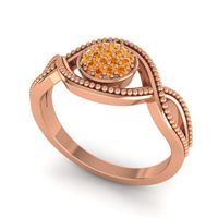 Statement Floral Pave Gola Ring
