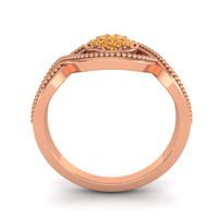 Statement Floral Pave Gola Ring