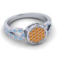 Statement Floral Pave Nikaya Ring