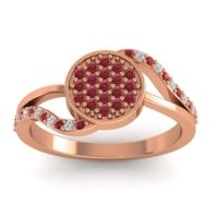 Statement Floral Pave Anika Ring