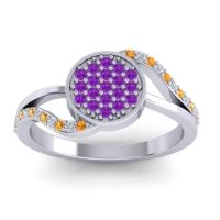 Statement Floral Pave Anika Ring