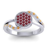 Statement Floral Pave Anika Ring