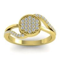 Lab Diamond Fashion Ring In 14k Yellow Gold – Ainka Statement Ring