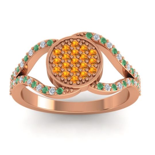 Statement Floral Pave Athatri Ring