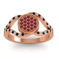 Statement Floral Pave Athatri Ring