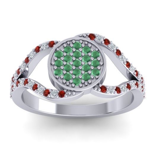 Statement Floral Pave Athatri Ring