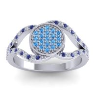 Statement Floral Pave Athatri Ring