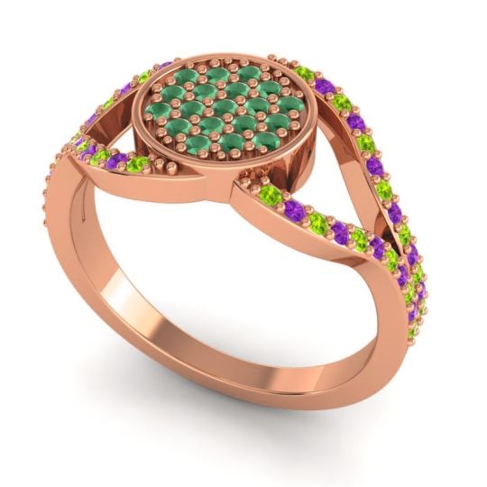 Statement Floral Pave Athatri Ring
