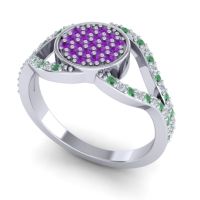 Statement Floral Pave Athatri Ring