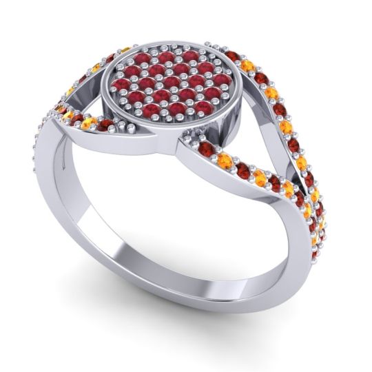 Statement Floral Pave Athatri Ring