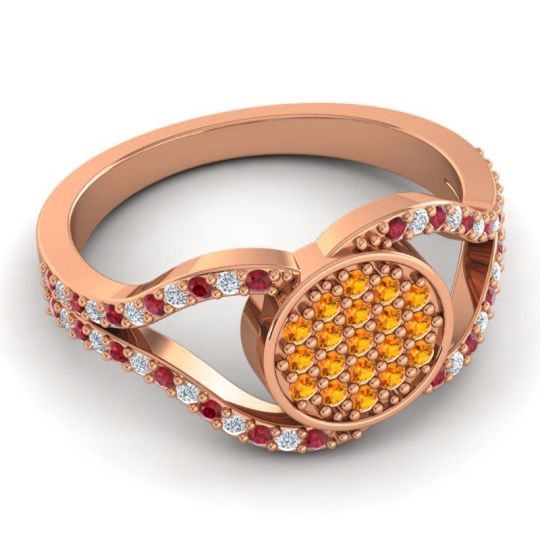 Statement Floral Pave Athatri Ring