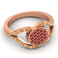 Statement Floral Pave Athatri Ring