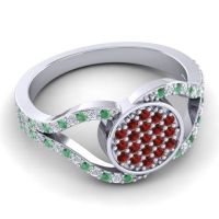 Statement Floral Pave Athatri Ring