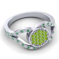 Statement Floral Pave Athatri Ring