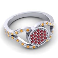Statement Floral Pave Athatri Ring