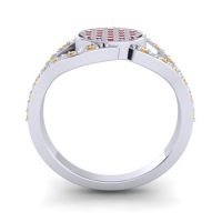 Statement Floral Pave Athatri Ring