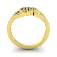 Statement Floral Pave Athatri Ring