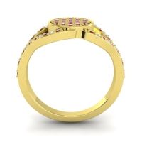 Statement Floral Pave Athatri Ring