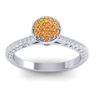 Statement Floral Pave Havya Ring