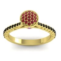 Ruby Fashion Ring In 14k Yellow Gold With Amethyst And Black Onyx – Havya Statement Ring