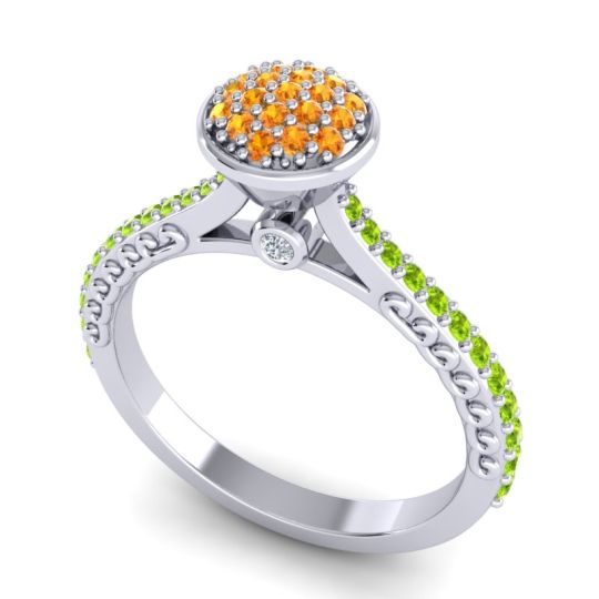 Statement Floral Pave Havya Ring