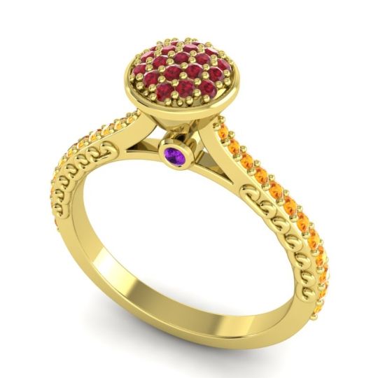 Statement Floral Pave Havya Ring