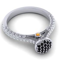 Statement Floral Pave Havya Ring