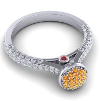 Statement Floral Pave Havya Ring