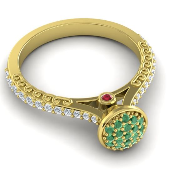 Statement Floral Pave Havya Ring