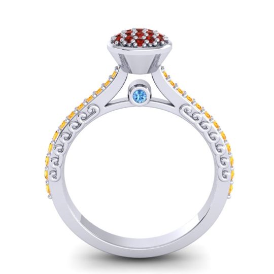 Statement Floral Pave Havya Ring