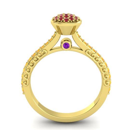 Statement Floral Pave Havya Ring