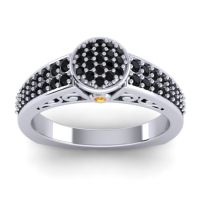 Statement Floral Pave Utsa Ring