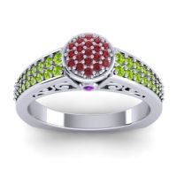Statement Floral Pave Utsa Ring