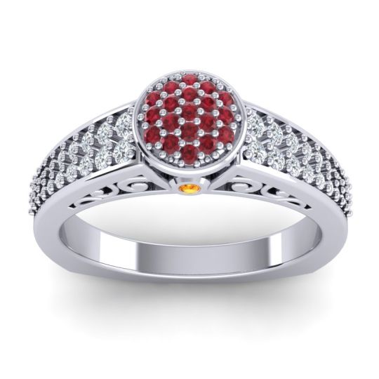 Statement Floral Pave Utsa Ring