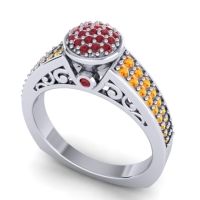 Statement Floral Pave Utsa Ring