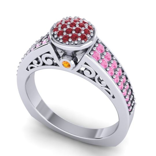 Statement Floral Pave Utsa Ring