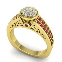 Statement Floral Pave Utsa Ring