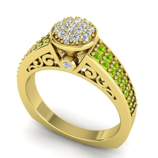 Statement Floral Pave Utsa Ring