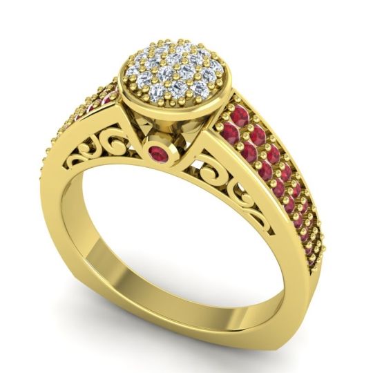 Statement Floral Pave Utsa Ring