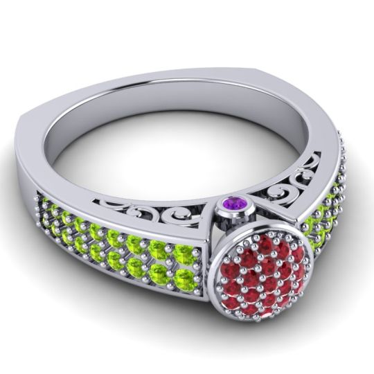 Statement Floral Pave Utsa Ring