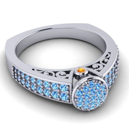 Statement Floral Pave Utsa Ring