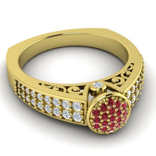 Statement Floral Pave Utsa Ring